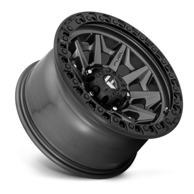 Aluminum Wheels 18X9 Covert D716 6 On 135 Matte Gunmetal Gray Black Bead Ring 87.1 Bore 1 Offset Multi Spoke Fuel Off Road Wheels
