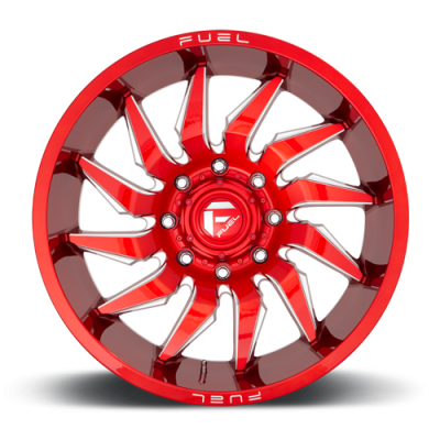 Aluminum Wheels 20X10 Saber D745 8 On 170 Candy Red Milled 125.1 Bore -18 Offset Fuel Off Road Wheels