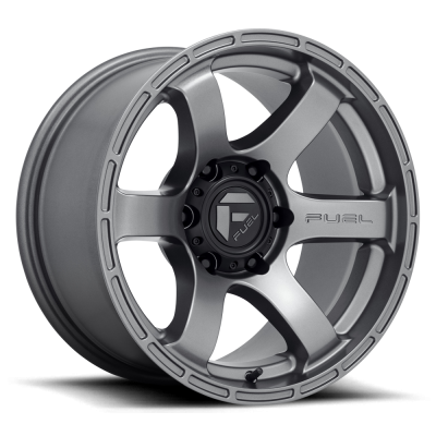 Aluminum Wheels 17X9 Rush D767 6 On 139.7 Matte Gunmetal Gray 106.1 Bore 1 Offset 32 Lbs Fuel Off Road Wheels