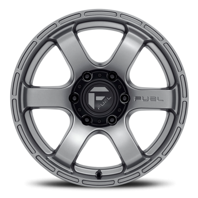 Aluminum Wheels 17X9 Rush D767 6 On 139.7 Matte Gunmetal Gray 106.1 Bore 1 Offset 32 Lbs Fuel Off Road Wheels