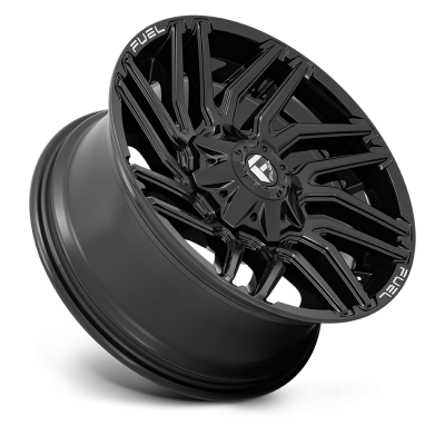 Aluminum Wheels 22X12 Typhoon D776 8 On 165.1 Gloss Black 125.2 Bore -44 Offset Fuel Off Road Wheels