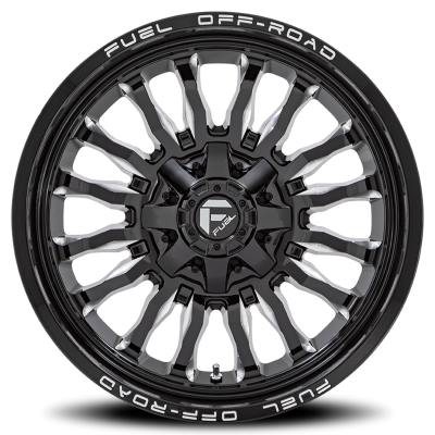 Aluminum Wheels 20X10 Arc D795 8 On 165.1 Gloss Black Milled 125.1 Bore -18 Offset Fuel Off Road Wheels