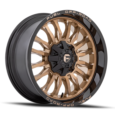Aluminum Wheels 20X9 Arc D797 6 On 139.7 Platinum Bronze/Black Lip 106.1 Bore 1 Offset Fuel Off Road Wheels