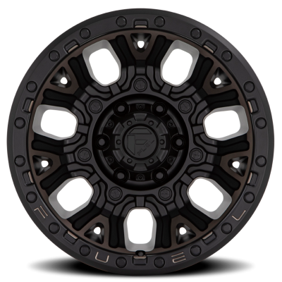 Aluminum Wheels 17X9 Traction D824 6 On 135 Matte Black Double Dark Tint 87.1 Bore 1 Offset Fuel Off Road Wheels