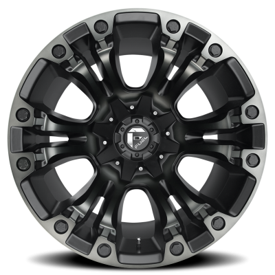 Aluminum Wheels 18X9 Vapor D851 8 On 165.1 Matte Black Gray Tint 125.1 Bore -12 Offset Fuel Off Road Wheels
