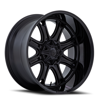 Aluminum Wheels 22X10 Darkstar FC853MB 8 On 180 Matte Black/Gloss Black Lip 124.2 Bore 10 Offset Fuel Off Road Wheels