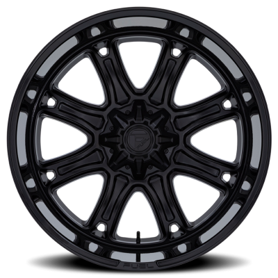 Aluminum Wheels 22X10 Darkstar FC853MB 8 On 180 Matte Black/Gloss Black Lip 124.2 Bore 10 Offset Fuel Off Road Wheels