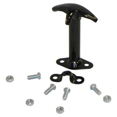 Black Hood Catch Kit for 1941-1995 Jeep MB, CJs &amp; YJ Wrangler, Left or Right Crown Automotive