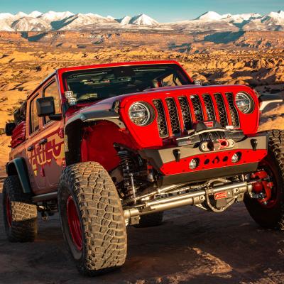 Powdercoat Nighthawk Front Bumper with Aluminum Skid for JK, JL, and JT - Black Powdercoat Artec Industries
