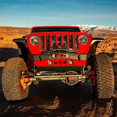 Powdercoat Nighthawk Front Bumper with Aluminum Skid for JK, JL, and JT - Black Powdercoat Artec Industries