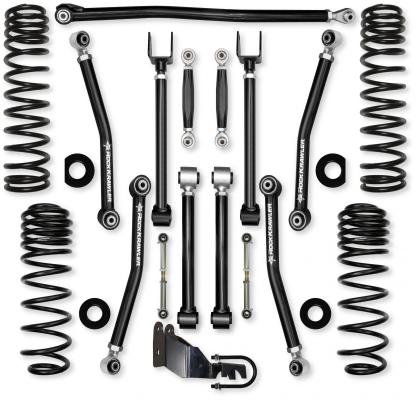 2.5 Inch Adventure X No Limits Mid-Arm Suspension System for Jeep Wrangler JLU 4XE Models With No Shocks Rock Krawler
