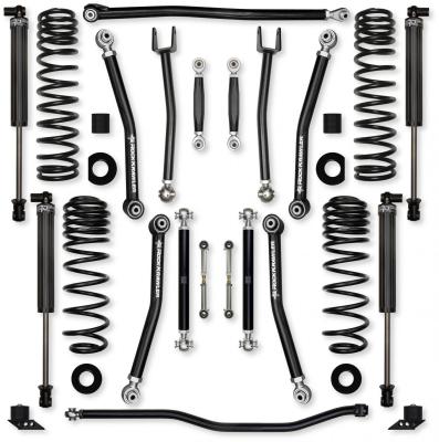 2.5 Inch X-Factor No Limits Mid-Arm Suspension System for Jeep Wrangler JLU 392 Models With IFP Shocks Rock Krawler