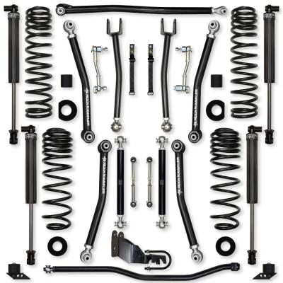 2.5 Inch X-Factor Mid-Arm Suspension System for Jeep Wrangler JLU Gas Models With IFP Shocks Rock Krawler