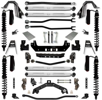 3.5 Inch Adventure X2 Pro Elite Coilover Long-Arm Suspension System for Jeep Wrangler JL Gas Models Comp Stage 1 Trail Runner System Stage 2 Rock Krawler