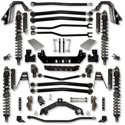 4.5 Inch Adventure X2 Coilover Long-Arm Suspension System for Jeep Wrangler JLU Gas Models Trail Runner System Stage 1 Rock Krawler