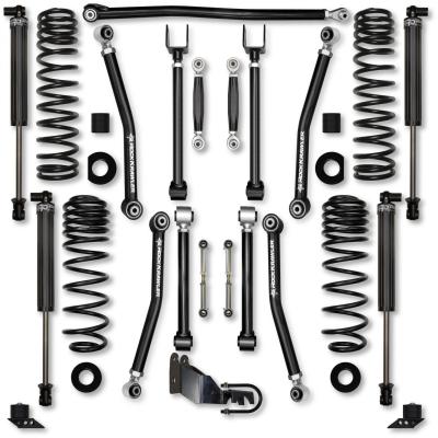4.5 Inch Adventure X No Limits Mid-Arm Suspension System for Jeep Wrangler JLU Diesel Models With IFP Shocks Rock Krawler