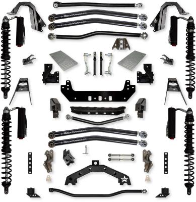 4.5 Inch X-Factor X2 Coilover Long-Arm Suspension System for Jeep Wrangler JL Gas Models Trail Runner System Stage 2 Rock Krawler