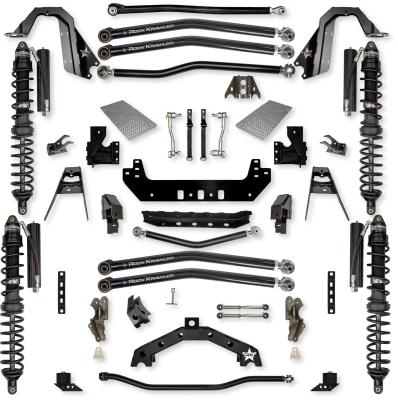 4.5 Inch X-Factor X2 Coilover Long-Arm Suspension System for Jeep Wrangler JLU Gas Models Trail Runner System Stage 1 Rock Krawler
