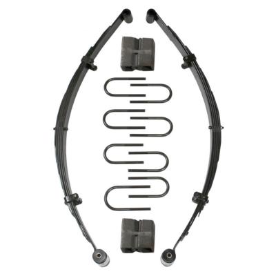 Lift Kit 3.5-4 Inch Lift 75-83 Jeep Cherokee 75-88 Jeep J10 75-88 Jeep J20 75-83 Jeep Wagoneer Includes Front Leaf Springs Front Bushing Kit Front/Rear U Bolt Kits Rear Block Skyjacker