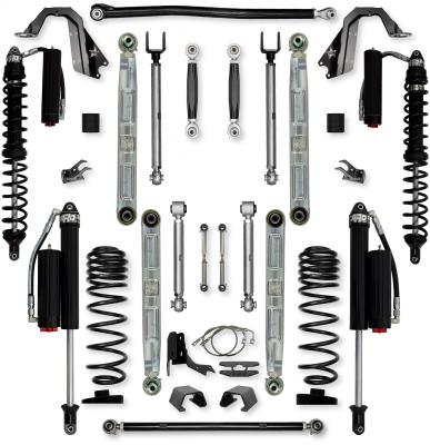 4.5 Inch X-Factor Pro Elite Coilover No Limits Mid-Arm Suspension System for Jeep Gladiator JT Diesel Models Comp System Stage 2 Rock Krawler