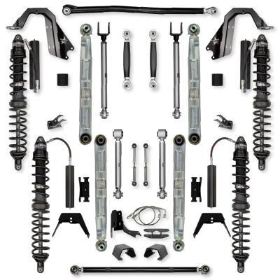 4.5 Inch X-Factor Pro Elite Coilover No Limits Mid-Arm Suspension System for Jeep Gladiator JT Diesel Models Trail Runner System Stage 1 Rock Krawler