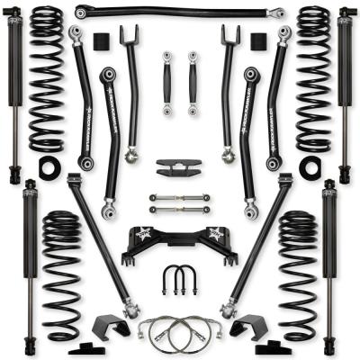 4.5 Inch Pro X No Limits Mid-Arm System for Jeep Gladiator JT Gas Models Comp Stage 1 With IFP Shocks Rock Krawler
