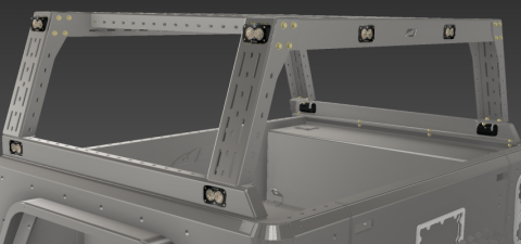 Bed Rails for Gladiator Bobbed Replacement Bed Motobilt