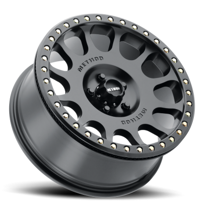 Aluminum Wheels 17x8.5 Beadlock MR105 Bolt Pattern 5 On 139.7 Offset 0 Lip Size 1.46 Matte Black MB Method
