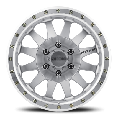 Aluminum Wheels 16x8 Double Standard MR304 Bolt Pattern 6 On 139.7 Offset 0 Lip Size 2.76 Machined SL Clear Coat Method