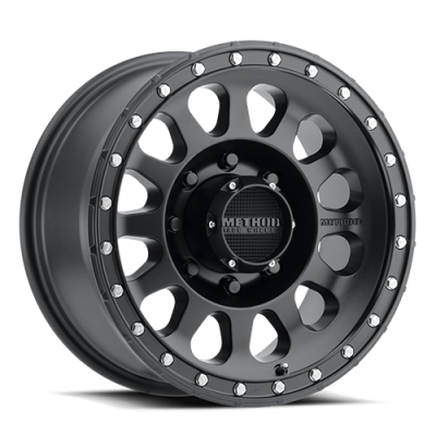 Aluminum Wheels 17x9 MR315 Bolt Pattern 8 On 165.1 Offset -12 Lip Size 1.65 Matte Black MB Method