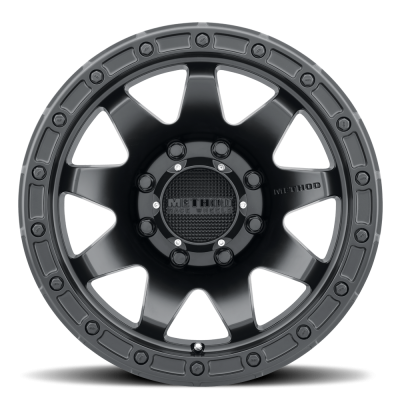 Aluminum Wheels 18x9 MR317 Bolt Pattern 8 On 180 Offset 18 Lip Size 0.83 Matte Black MB Method