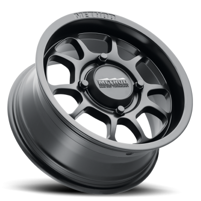 Aluminum Wheels 15x10 MR409 Bead Grip UTV Bolt Pattern 4 On 136 Offset 0 Lip Size 4.33 Matte Black MB Method