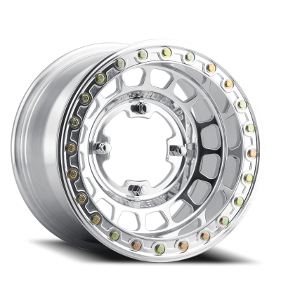 Aluminum Wheels 15x10 MR413 Beadlock UTV Bolt Pattern 4 On 156 Offset 25 Lip Size 2.28 Polished Method