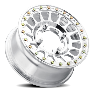 Aluminum Wheels 15x10 MR413 Beadlock UTV Bolt Pattern 4 On 156 Offset 25 Lip Size 2.28 Polished Method