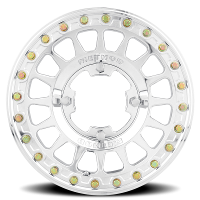 Aluminum Wheels 15x10 MR413 Beadlock UTV Bolt Pattern 4 On 156 Offset 25 Lip Size 2.28 Polished Method