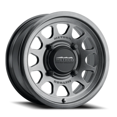 Aluminum Wheels 15x7 MR414 Bead Grip UTV Bolt Pattern 4 On 136 Offset 38 Lip Size 0.79 Graphite GY Method