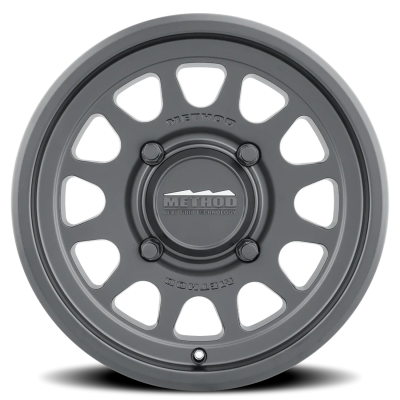 Aluminum Wheels 15x7 MR414 Bead Grip UTV Bolt Pattern 4 On 136 Offset 13 Lip Size 1.18 Matte Black MB Method