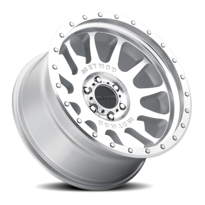 Aluminum Wheels 20x10 NV MR605 Bolt Pattern 6 On 139.7 Offset -24 Lip Size 2.83 Machined Silver SL Clear Coat Method