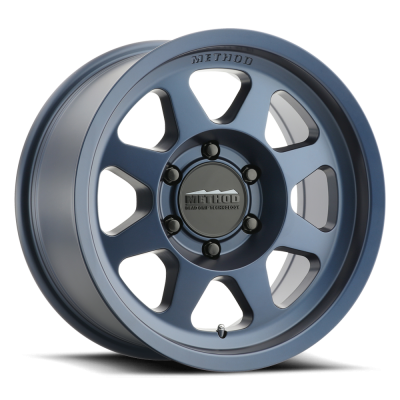 Aluminum Wheels 17x8.5 Bead Grip MR701 Bolt Pattern 6 On 120 Offset 0 Lip Size 1.81 Bahia Blue BL Method
