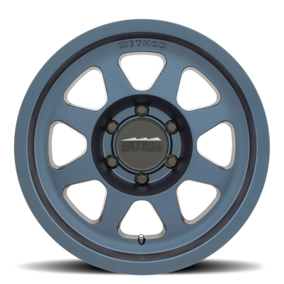 Aluminum Wheels 17x8.5 Bead Grip MR701 Bolt Pattern 6 On 120 Offset 0 Lip Size 1.81 Bahia Blue BL Method