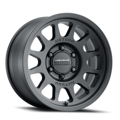 Aluminum Wheels 17x7.5 Bead Grip MR703 Bolt Pattern 6 On 130 Offset 50 Lip Size 0.87 Matte Black MB Method