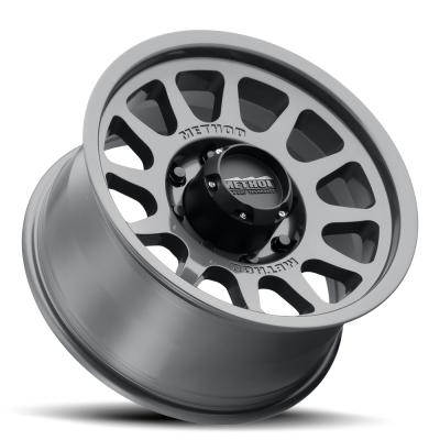 Aluminum Wheels 17x9 Bead Grip MR703 Bolt Pattern 8 On 165.1 Offset -12 Lip Size 1.18 Gloss Titanium SL Method