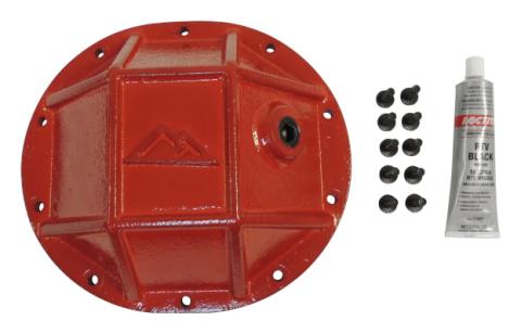 HD Differential Cover, Rear, Red, Chrysler 8.25 inch, 3/8 inch Thick Forged Steel RT Off Road
