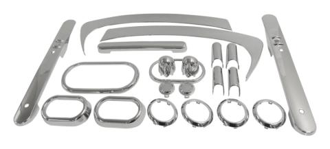 Chrome Finished Plastic Interior Accent Kit for Jeep 07-10 JK Wrangler w/ 2-Dr. RT Off Road