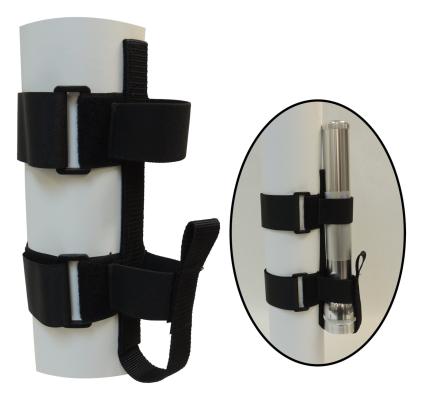 Roll Bar Flashlight Holder Works w/ 3 inch Roll Bars Nylon &amp; Elastic w/ Hook &amp; Loop Straps For D-Cell Flashlights (1) Flashlight Holder RT Off Road