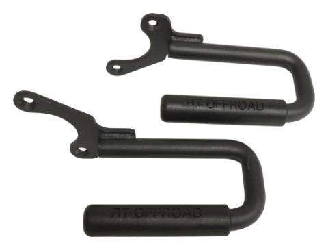 Grab Handle Set 1987-1995 Jeep YJ Wrangler 2 Steel Handles w/Rubberized Plastic Grips Front And Rear Black RT Off Road