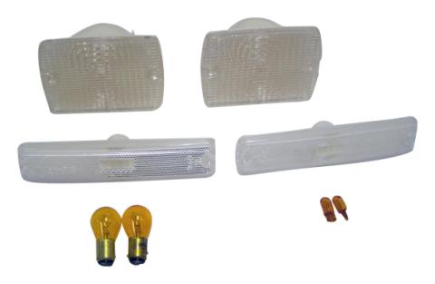 Clear Parking &amp; Side Marker Light Kit for 87-93 Jeep YJ Wrangler RT Off Road