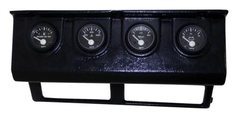 BLACK GAUGE PANEL W/ 4 BLACK-FACED GAUGES &amp; WIRING for 1993-1995 yJ wRANGLER RT Off Road