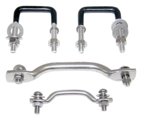 Stainless Windshield Tie Down Kit, Left &amp; Right Front, Includes Hardware RT Off Road