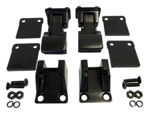 Hood Latch Assembly 1987-1995 YJ Wrangler Matte Black Powder Coat Stainless Steel RT Off Road